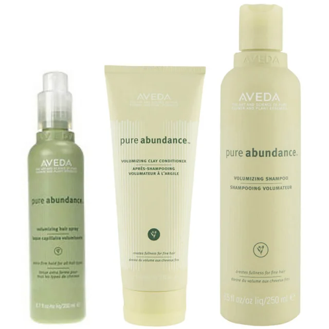 Trío volumen Aveda Pure Abundance - champú, acondicionador y spray