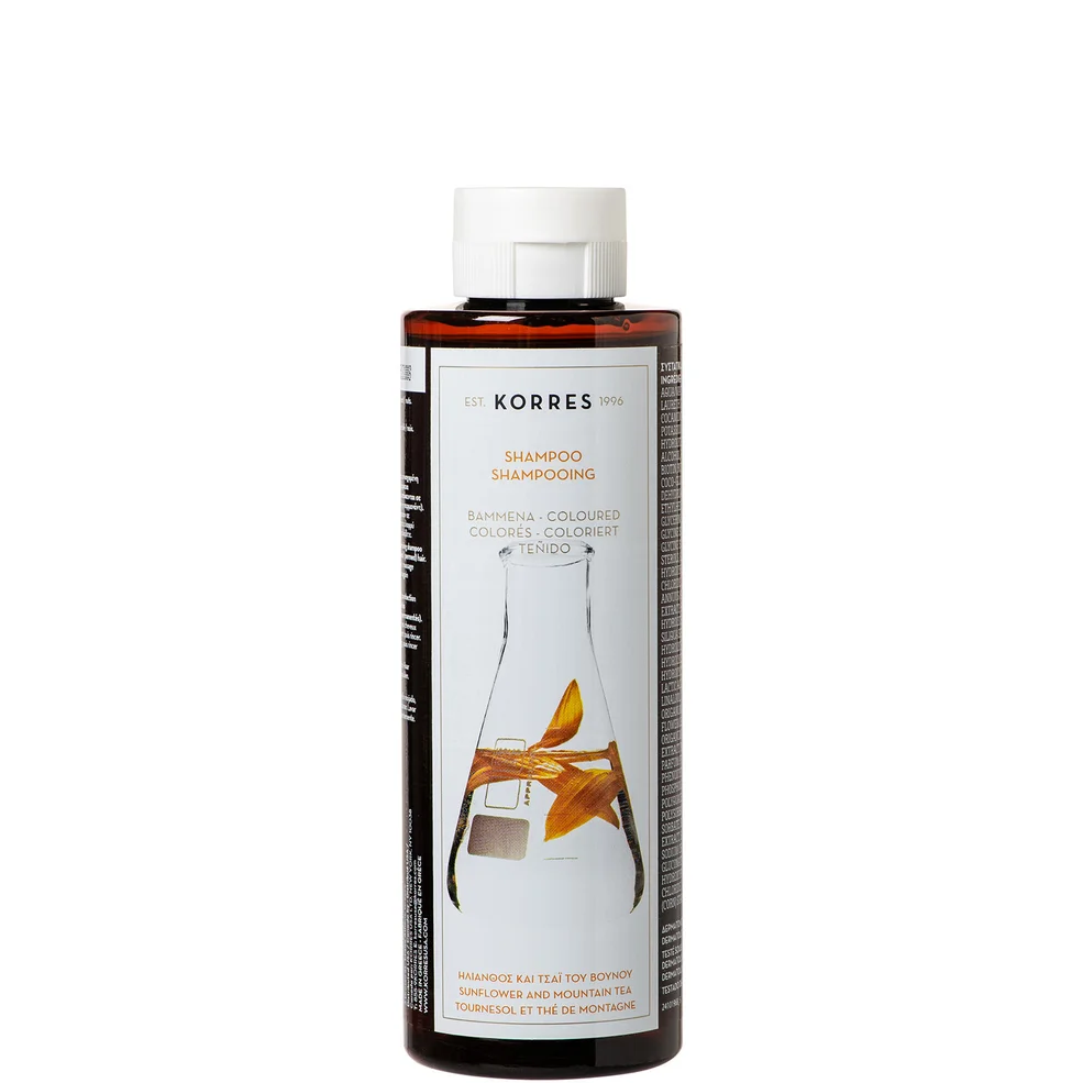 Champú de girasol KORRES Sunflower and Mountain Tea - cabello teñido (250ml) Imagen 1