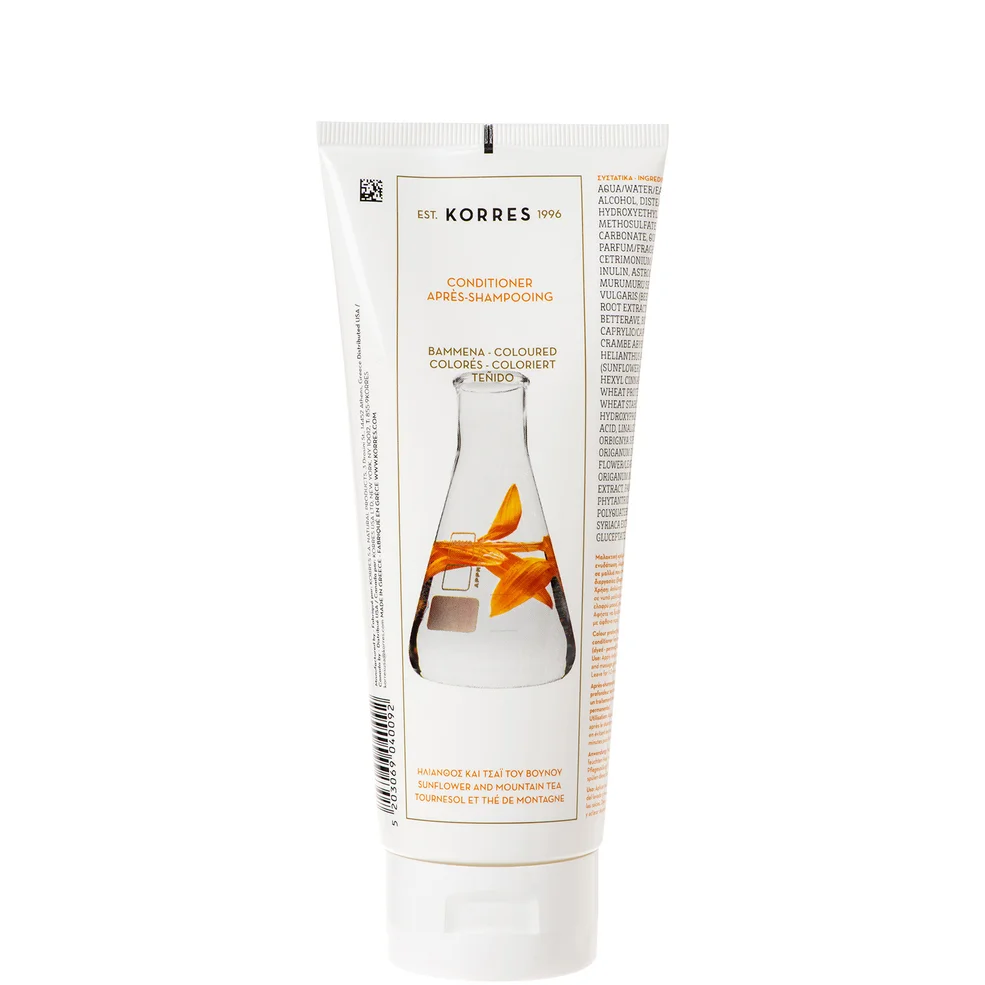 Acondicionador de girasol KORRES Sunflower and Mountain Tea - cabello teñido (200ml) Imagen 1