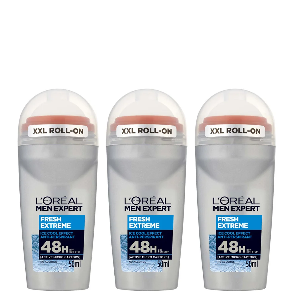 L'Oreal Paris Men Expert Fresh Extreme Deodorant Roll-On (50ml) Trio Imagen 1