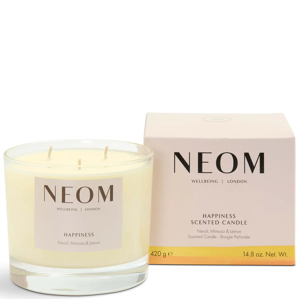 Vela aromática de tres mechas Happiness de NEOM Imagen 1