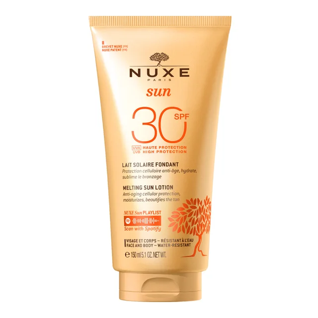 Loción solar para rostro y cuerpo Delicious SPF 30 de Nuxe (150 ml)