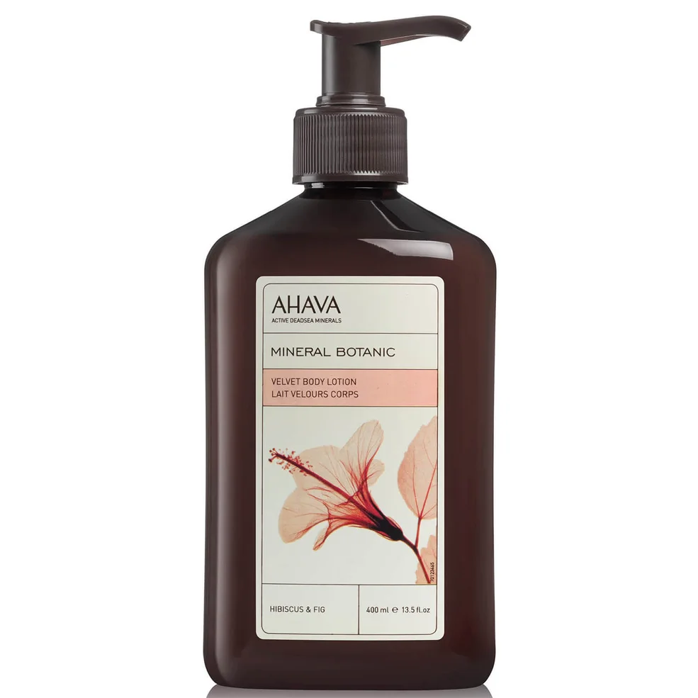 Loción corporal aterciopelada Mineral Botanic de AHAVA - Hibiscus e higo Imagen 1