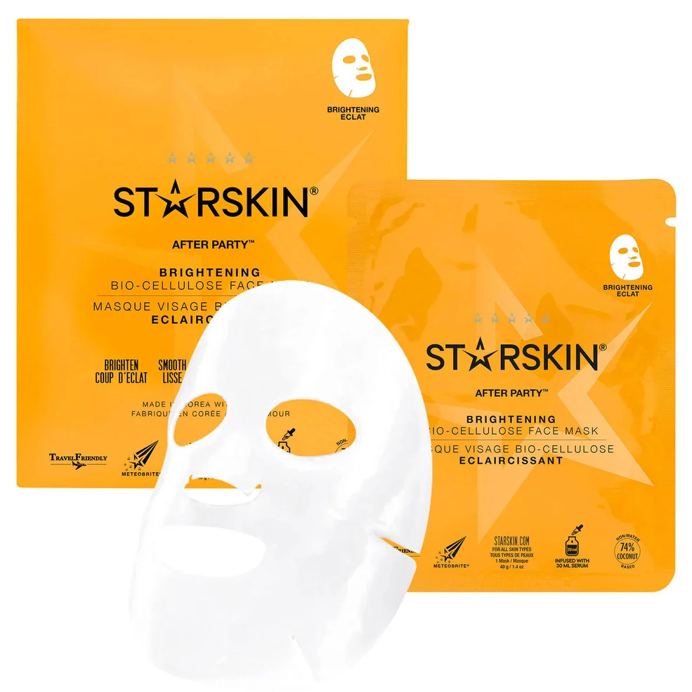 Mascarilla iluminadora de biocelulosa con coco Second Skin After Party™ de STARSKIN Imagen 1