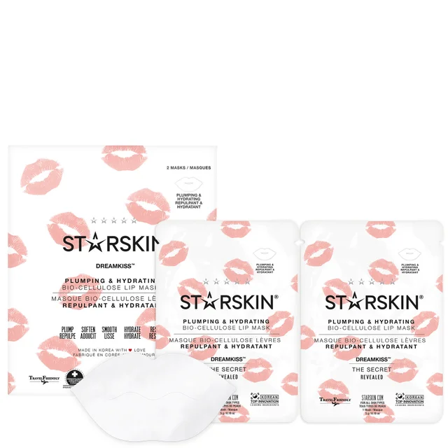 Mascarilla de labios voluminizadora e hidratante de biocelulosa DREAMKISS™ de STARSKIN (2 mascarillas)