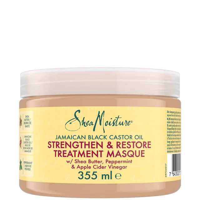 Mascarilla de Tratamiento Strengthen, Grow & Restore con Aceite de Ricino Negro Jamaicano de Shea Moisture 340g