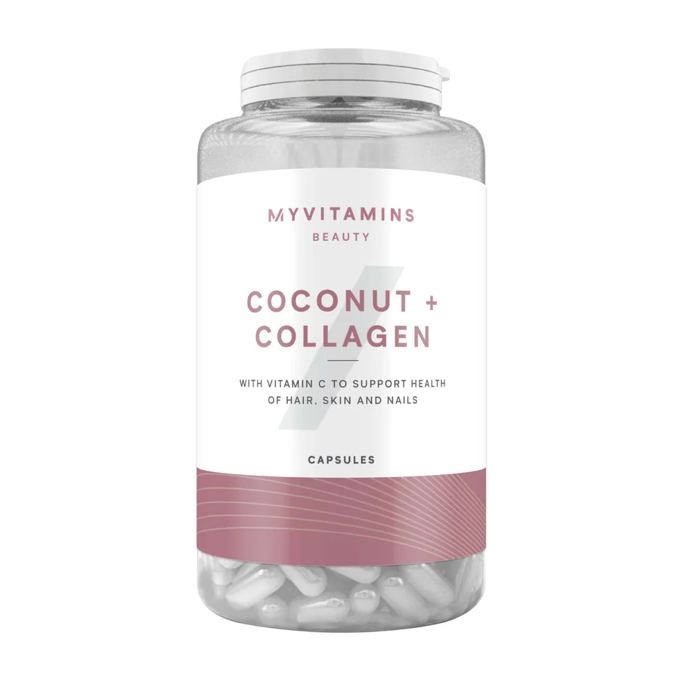 Myvitamins Coconut and Collagen V1, Unflavoured, 180 Capsules Imagen 1