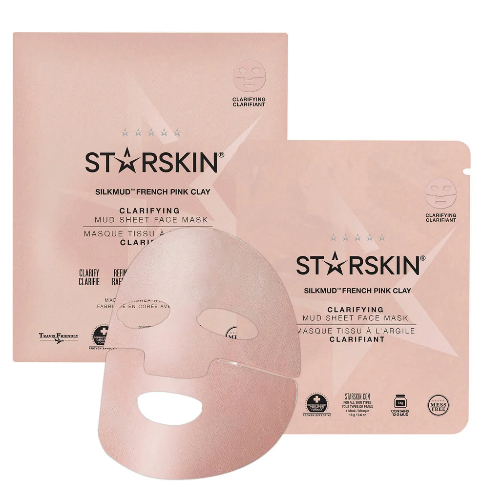 Mascarilla facial purificadora de arcilla francesa rosa SILKMUD™ de STARSKIN Imagen 1