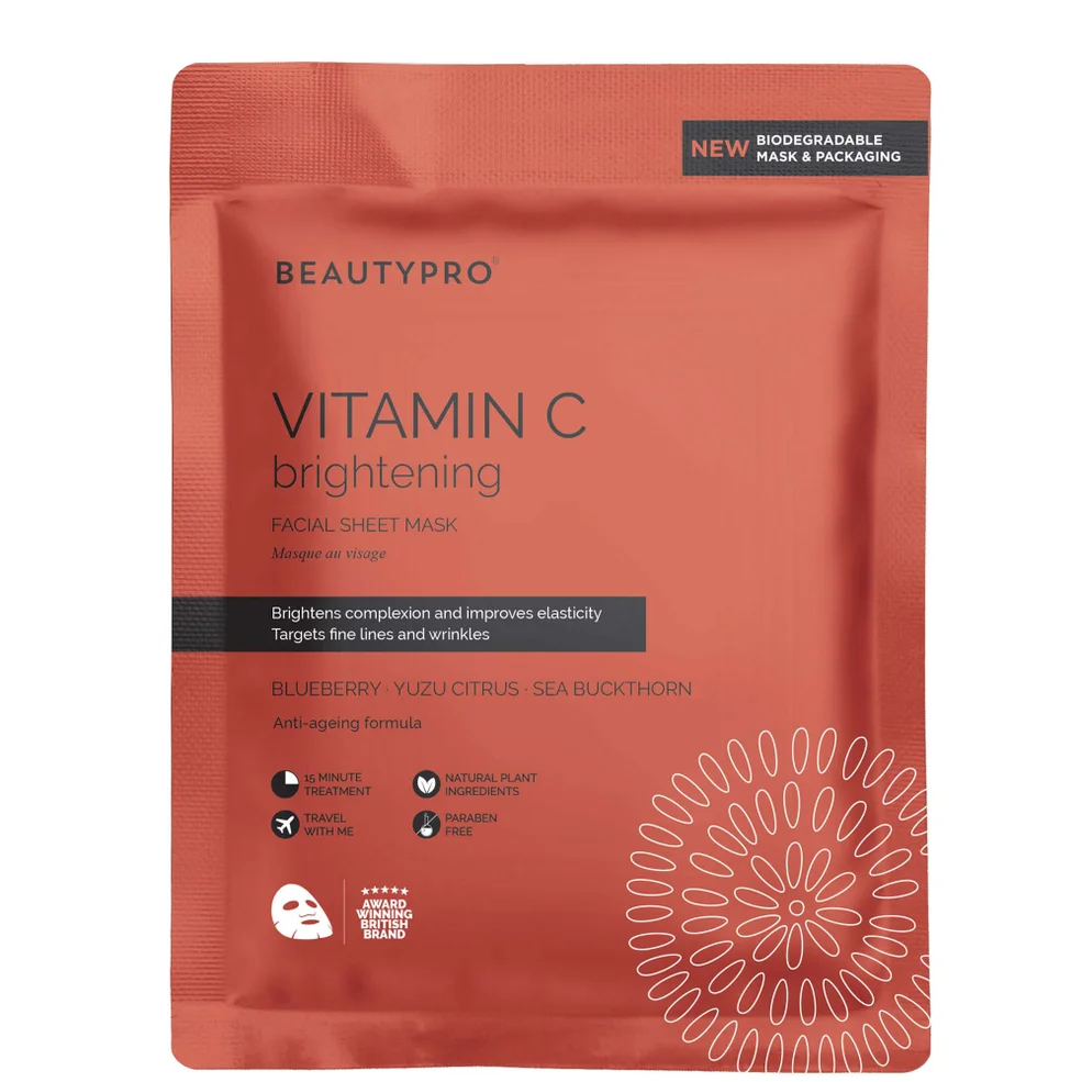 Mascarilla iluminadora con colágeno y Vitamina C de BeautyPro Imagen 1