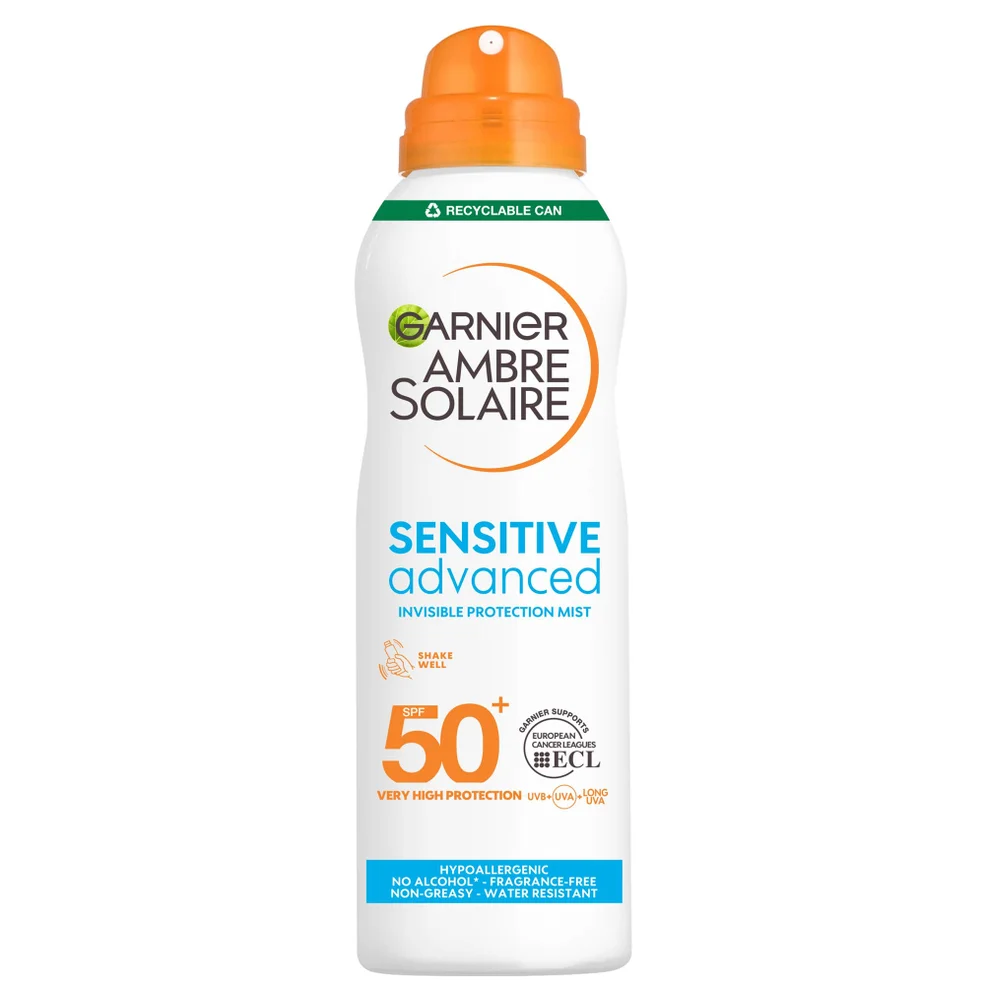 Ambre Solaire Sensitive Hypoallergenic Dry Mist Sun Cream Spray SPF50 200ml Imagen 1