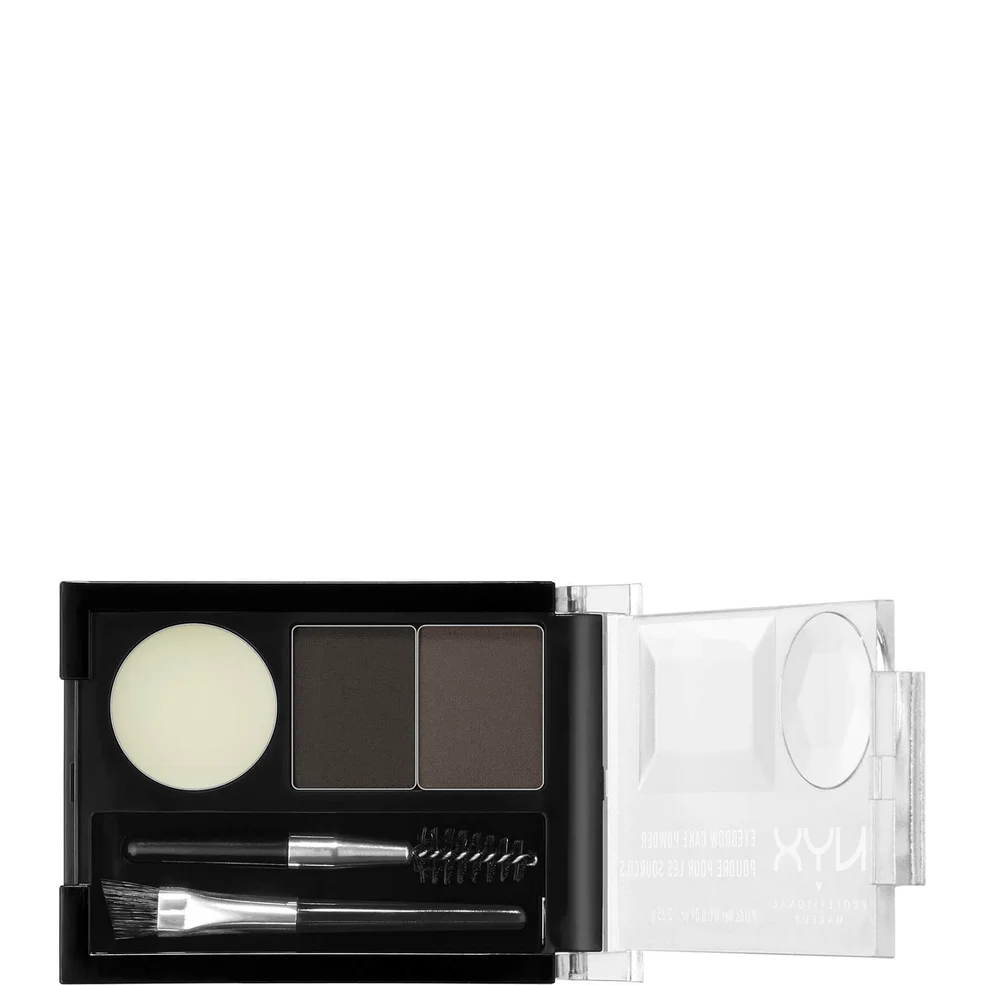 NYX Professional Makeup Paleta de Cejas Cake Powder - Black/Grey Imagen 1
