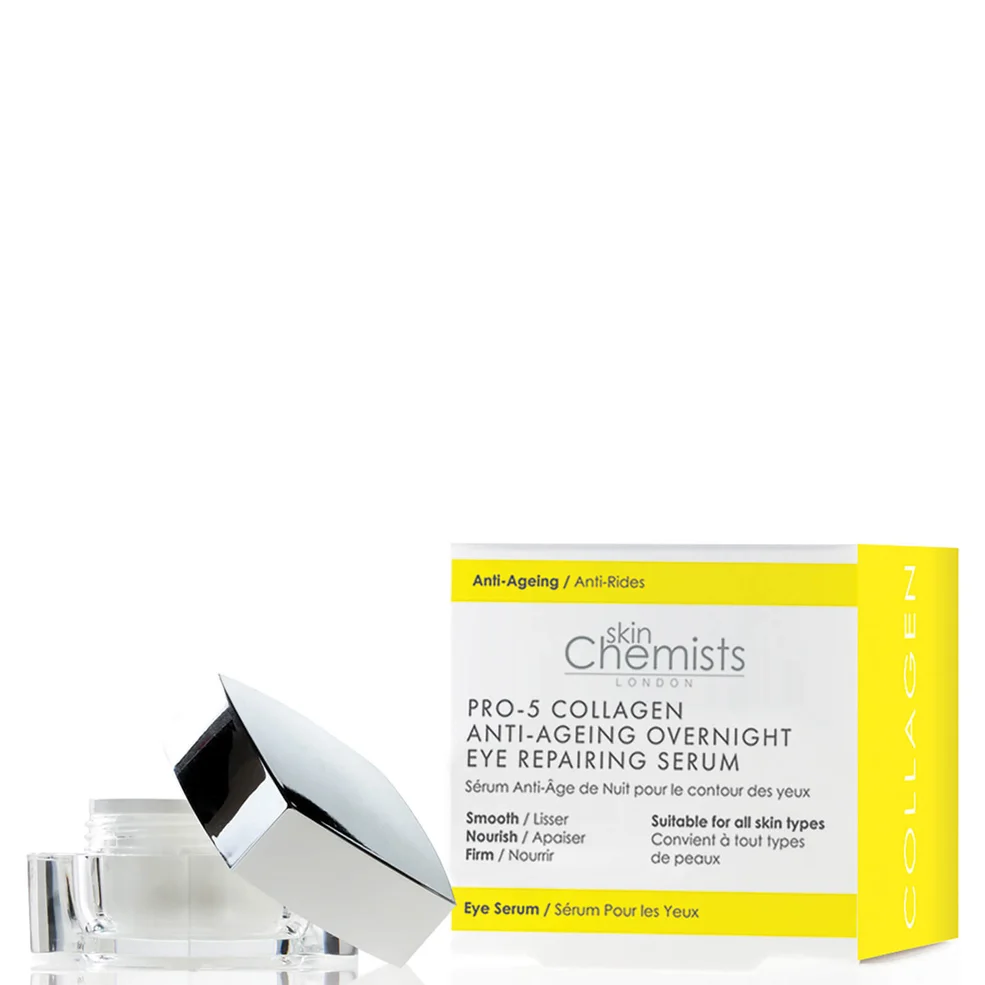 Sérum de ojos reparador de noche antienvejecimiento colágeno Pro-5 de skinChemists London 15 ml Imagen 1