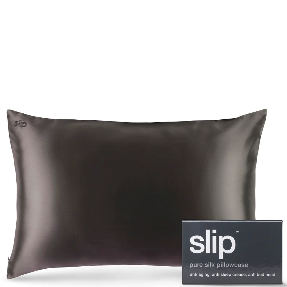 Slip Silk Pillowcase - Queen - Charcoal Imagen 1