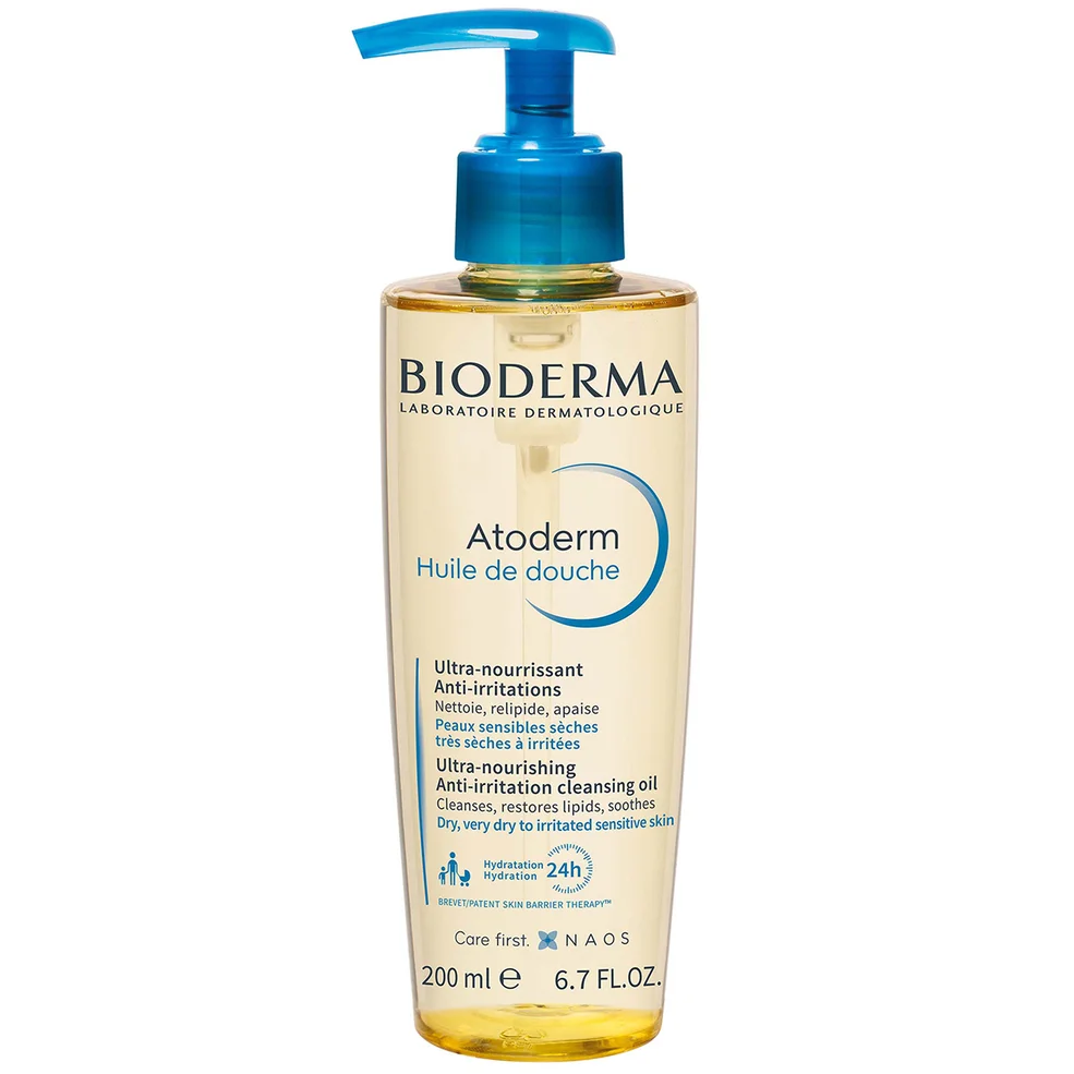 Bioderma Atoderm Huile de douche Aceite limpiador antiirritación Piel sensible seca a atópica Imagen 1