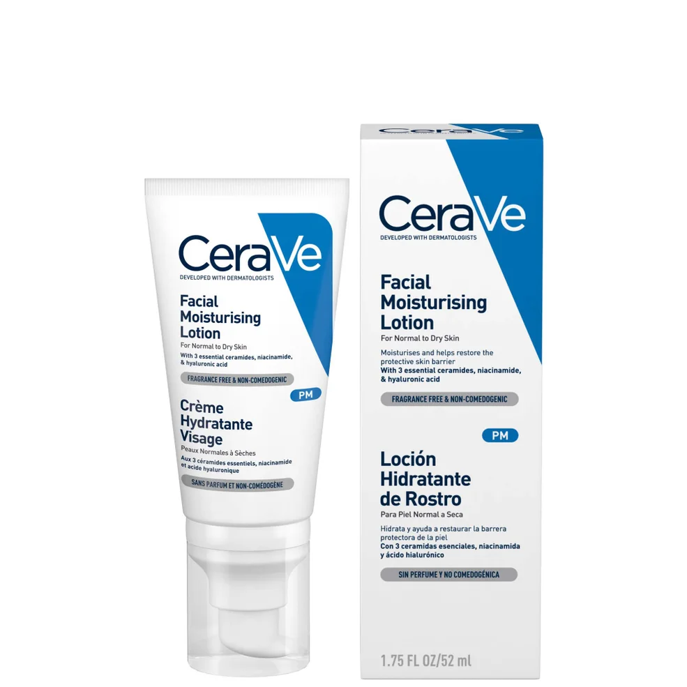 Loción facial hidratante sin SPF de CeraVe 52 ml Imagen 1