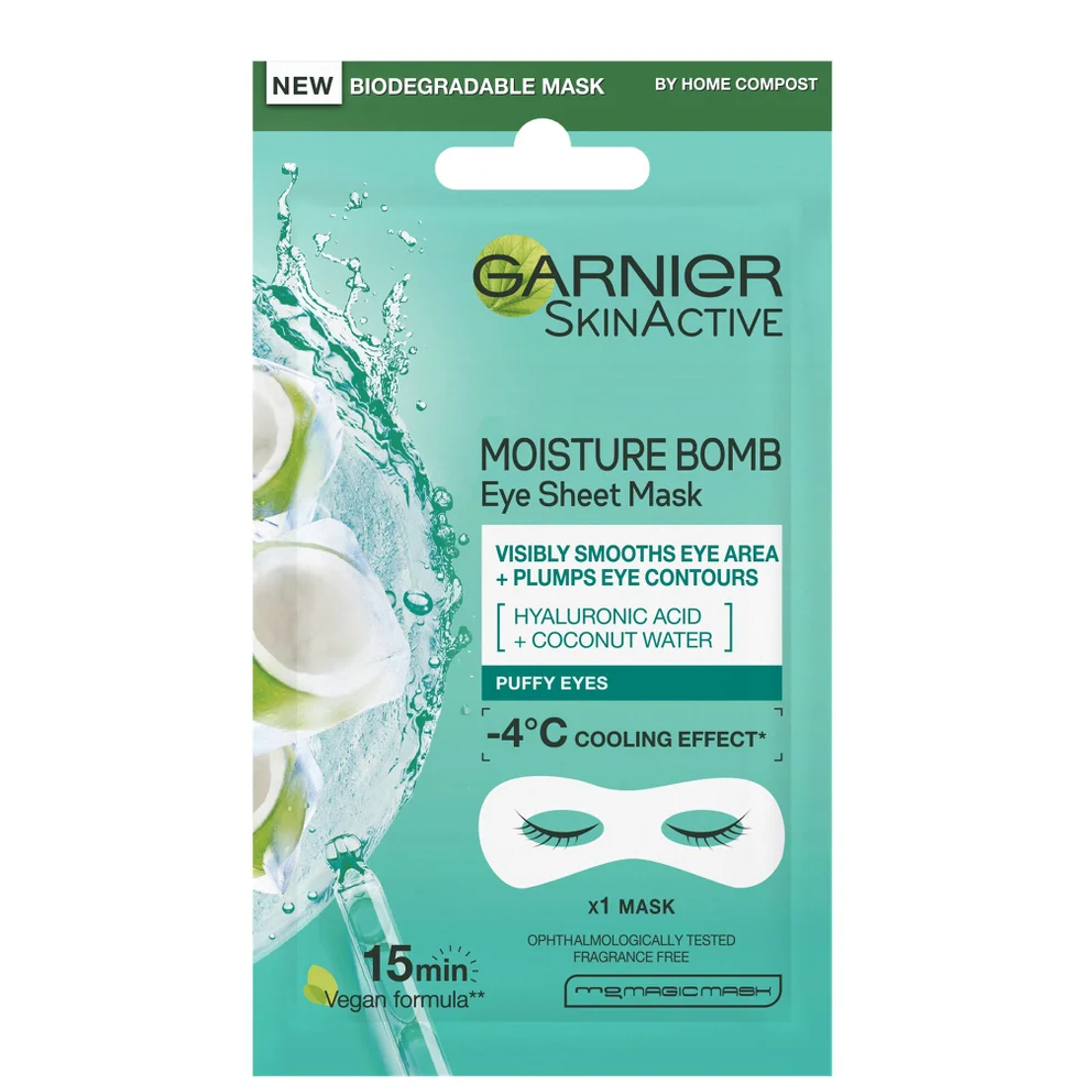 Garnier Hyaluronic Acid and Coconut Water Hydrating Replumping Eye Sheet Mask 6g Imagen 1