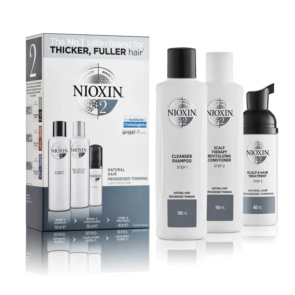 Kit de prueba del sistema 2 de NIOXIN para cabello natural con adelgazamiento progresivo Imagen 1