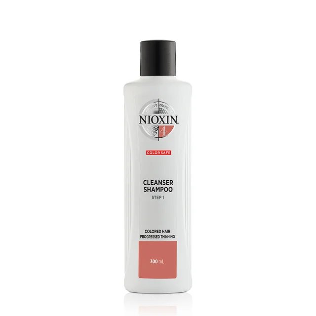 NIOXIN Champú Limpiador Sistema 4 para cabellos coloreados con adelgazamiento progresivo 300ml