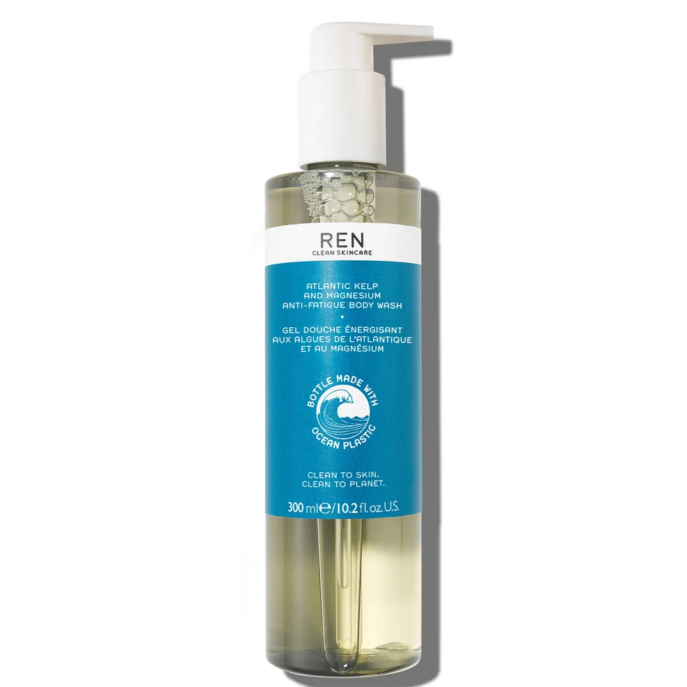 Gel de baño antifatiga Atlantic Kelp and Magnesium de REN 300 ml - Ocean Plastic Imagen 1