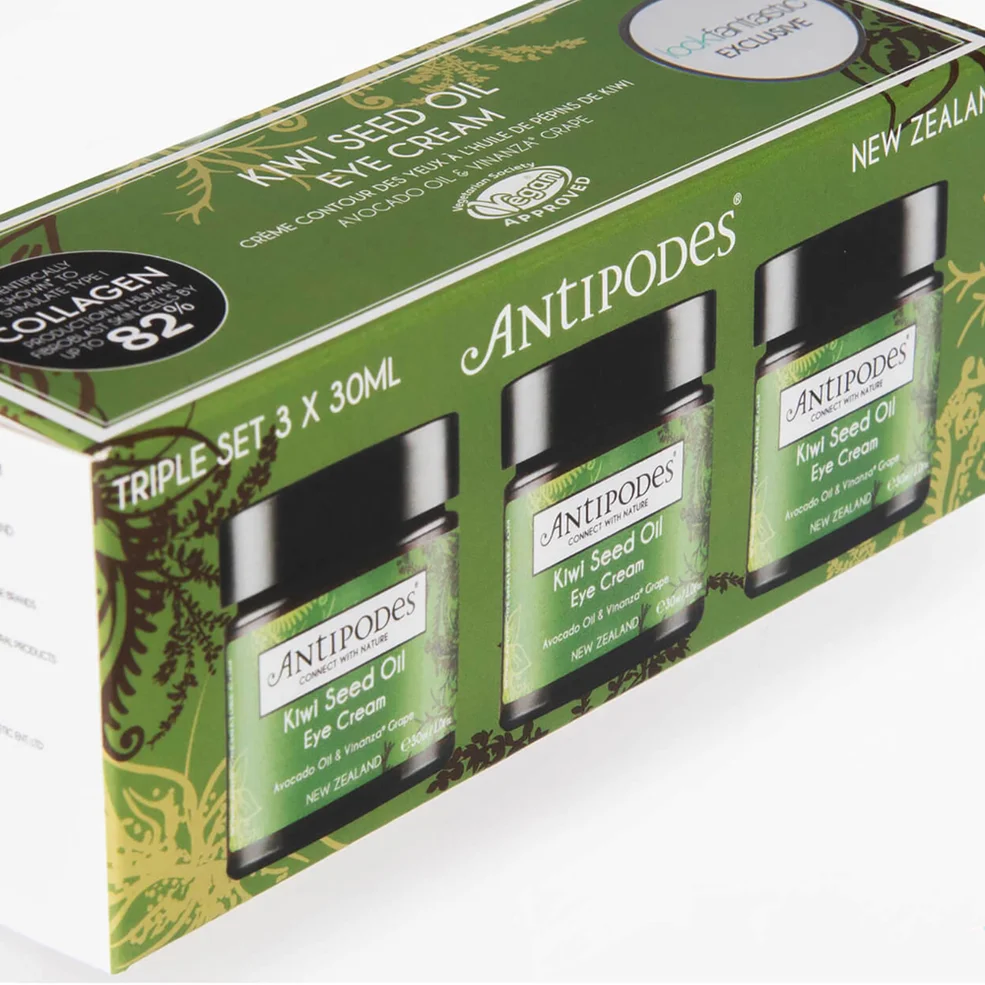 Antipodes Exclusive Triple Pack - Kiwi Seed Oil Eye Cream (3 x 30ml) Imagen 1