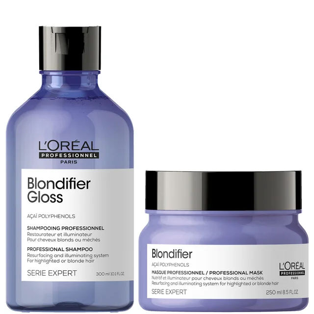 Dúo de champú y mascarilla Blondifier Gloss Serie Expert de L'Oréal Professionnel
