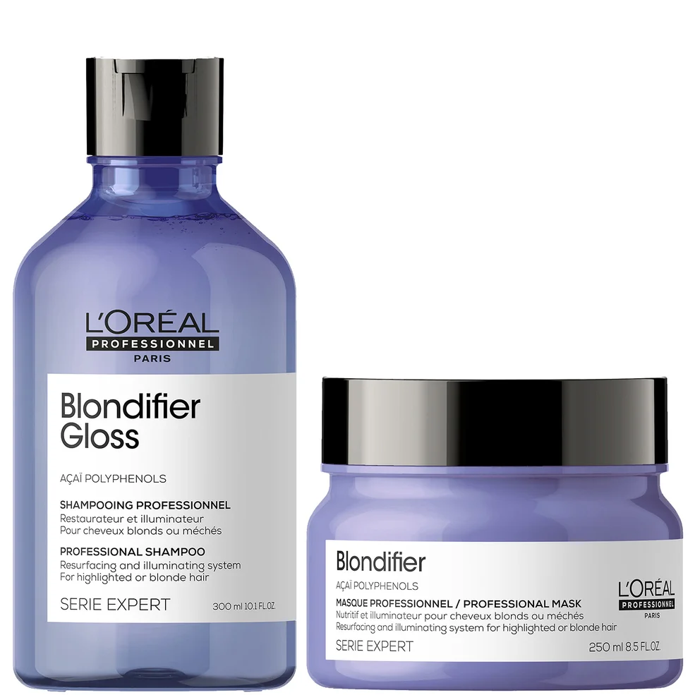 Dúo de champú y mascarilla Blondifier Gloss Serie Expert de L'Oréal Professionnel Imagen 1
