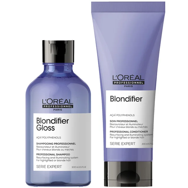 Dúo de champú y acondicionador Blondifier Gloss Serie Expert de L'Oréal Professionnel