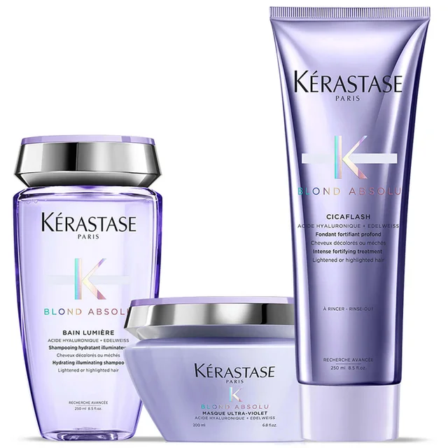 Trío de champú, acondicionador y mascarilla Blond Absolu Lumière de Kérastase