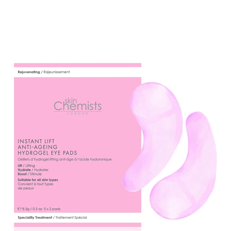 skinChemists Lifting Hyaluronic Anti-Ageing Hydrogel Eye Pads (Pack of 5) Imagen 1