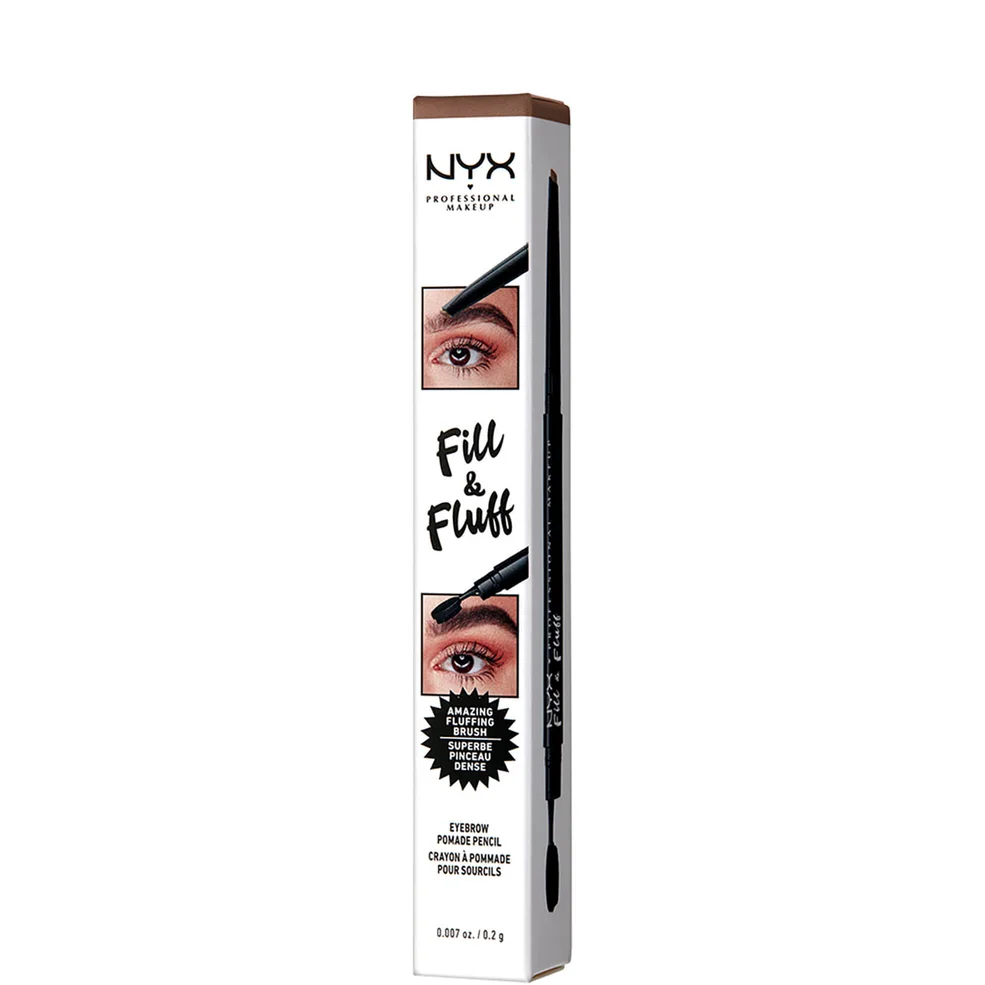 NYX Professional Makeup Fill and Fluff Eyebrow Pomade Pencil 0.2g (Various Shades) Imagen 1