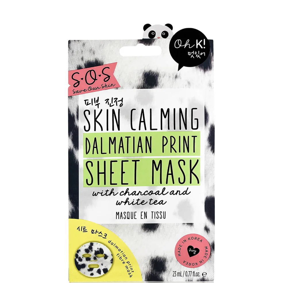 Oh K! SOS Printed Dalmation Calming Print Sheet Mask 23ml Imagen 1