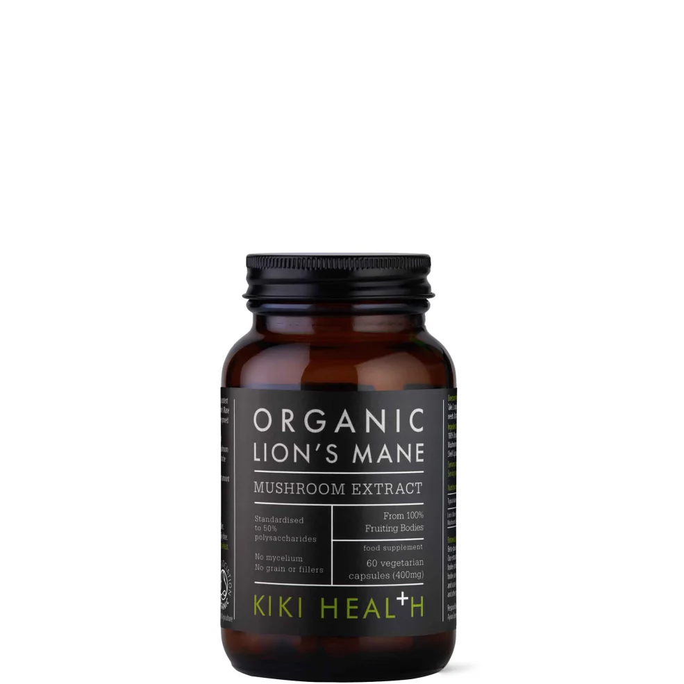 KIKI Health Organic Lion's Mane Extract Mushroom (60 Vegicaps) Imagen 1