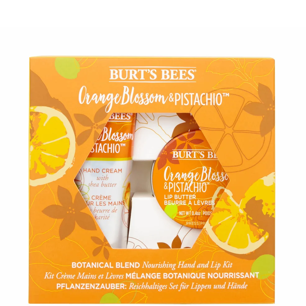 Burt’s Bees Botanical Blend Nourishing Hand and Lip Kit - Orange Blossom & Pistachio Imagen 1