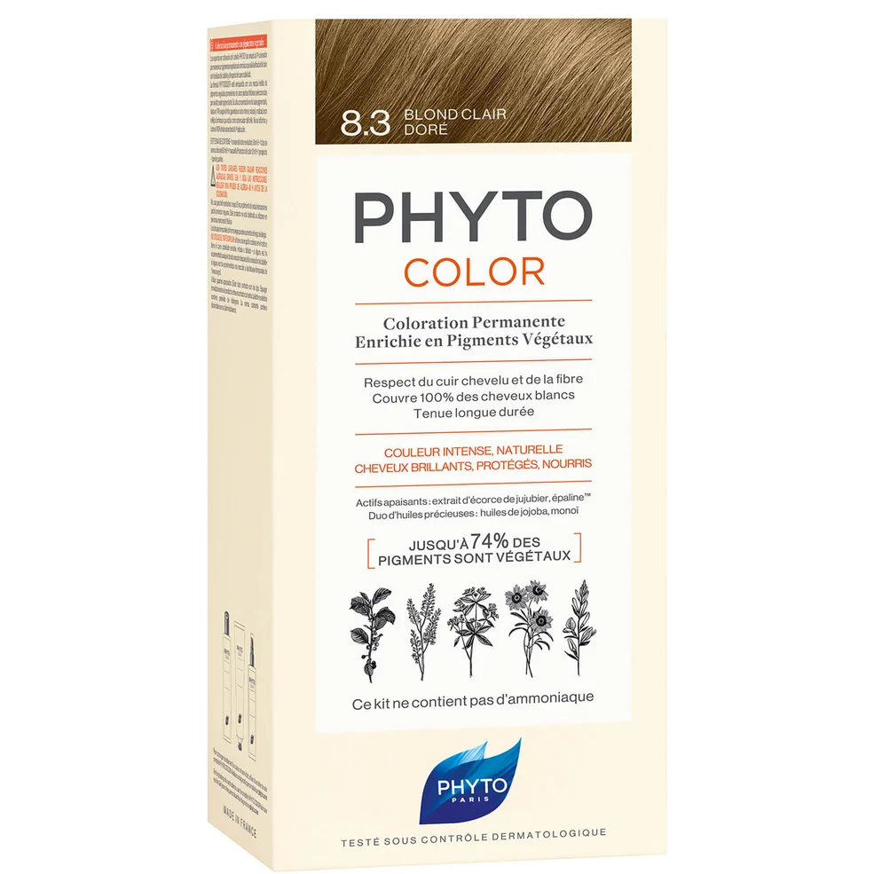 Phyto Hair Colour by Phytocolor - 8.3 Light Golden Blonde 180g Imagen 1
