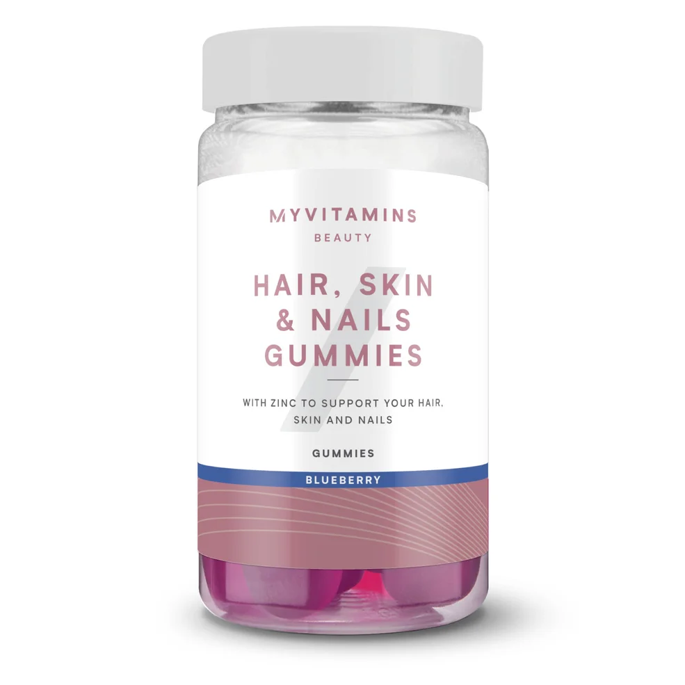 Myvitamins Hair Skin and Nails Gummies, Blueberry, 60 Gummies Imagen 1