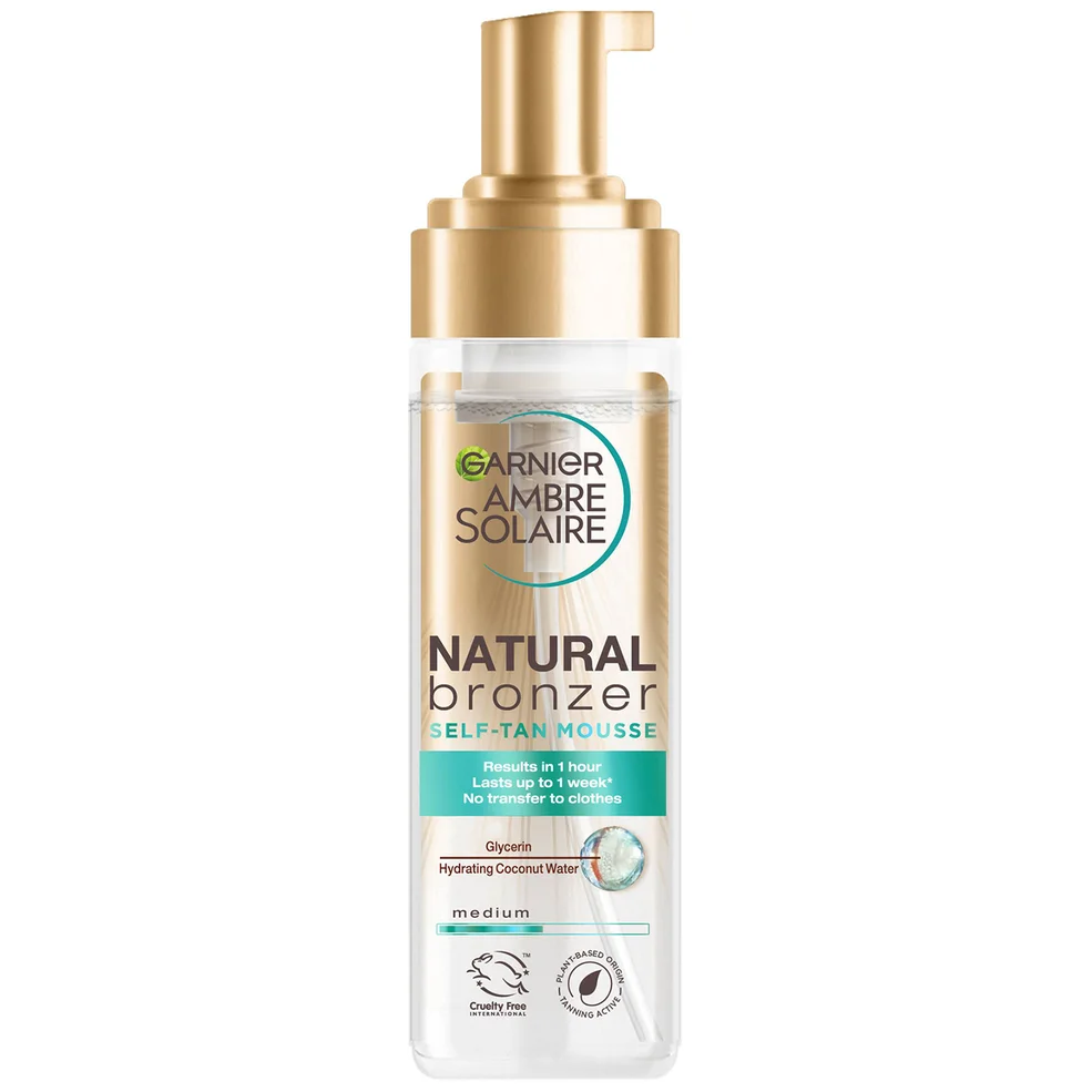 Garnier Ambre Solaire Vegan Natural Bronzer Intense Clear Self Tan Mousse 200ml Imagen 1