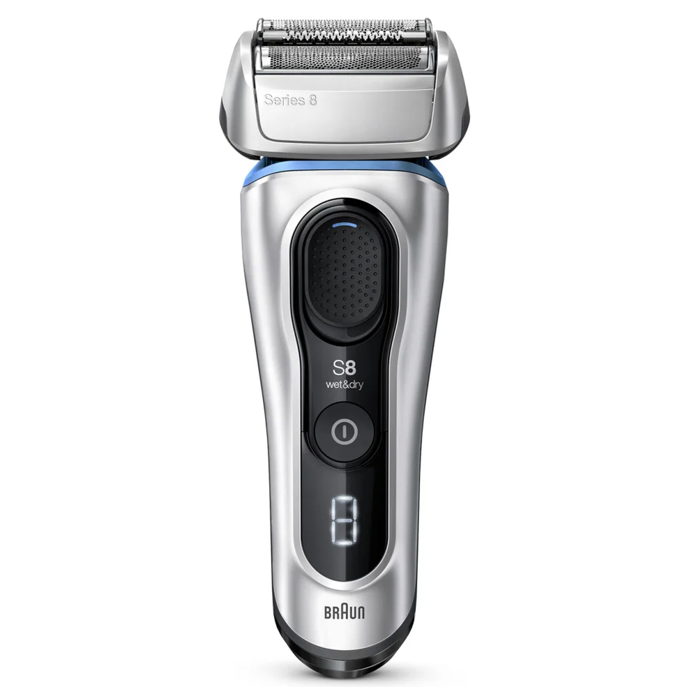 Braun Series 8 8390cc Next Generation, Electric Shaver, Clean&Charge Station, Fabric Case - Silver Imagen 1
