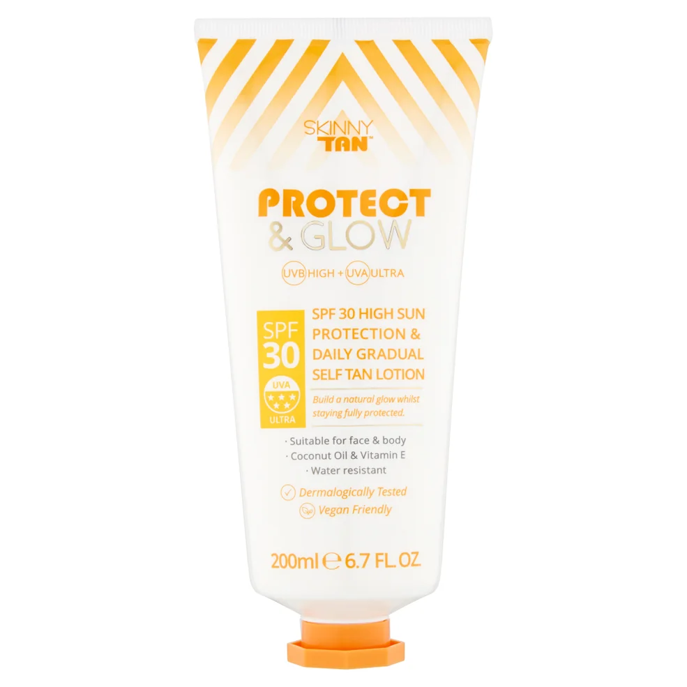 Skinny Tan Protect & Glow Lotion SPF30 200ml Imagen 1