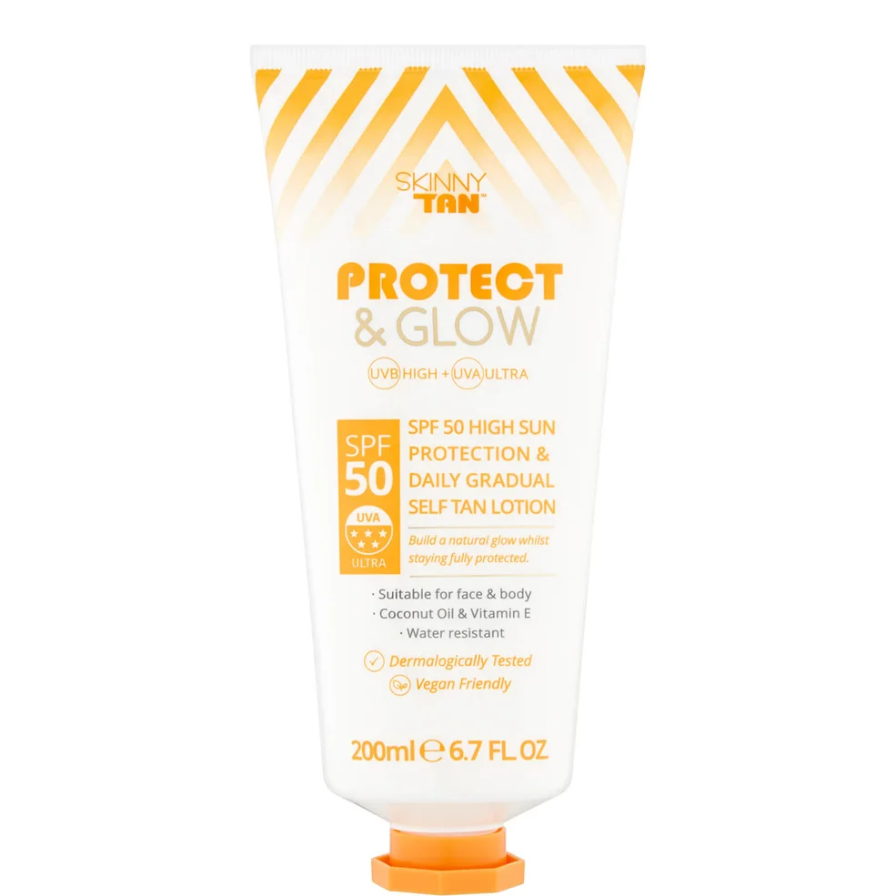 Skinny Tan Protect & Glow Lotion SPF50 200ml Imagen 1