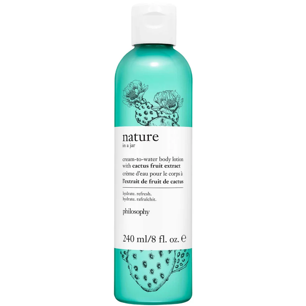 philosophy Nature in a Jar Cream-To-Water Body Lotion with Cactus Fruit Extract 240ml Imagen 1