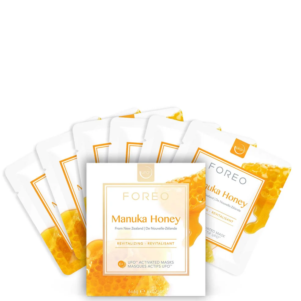 FOREO Manuka Honey UFO/UFO Mini Revitalising Face Mask for Ageing Skin (6 Pack) Imagen 1