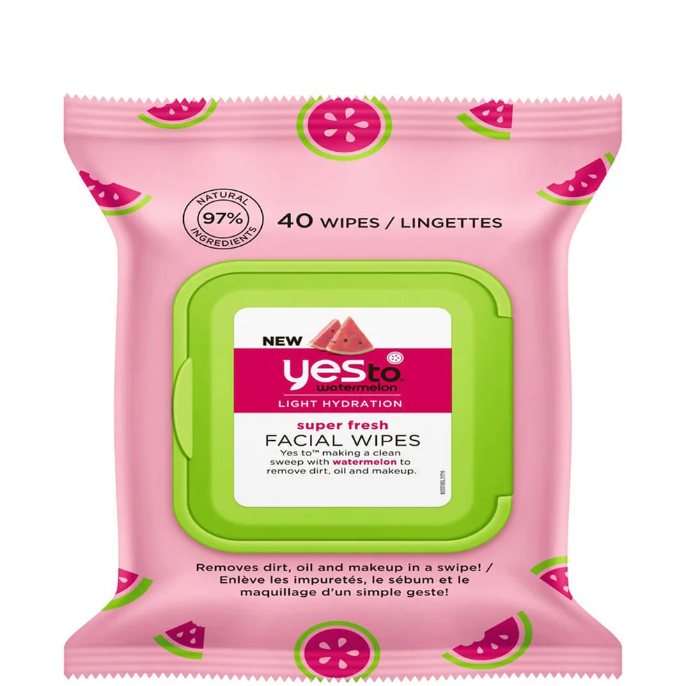 yes to Watermelon Super Fresh Facial Wipes 40ct Imagen 1