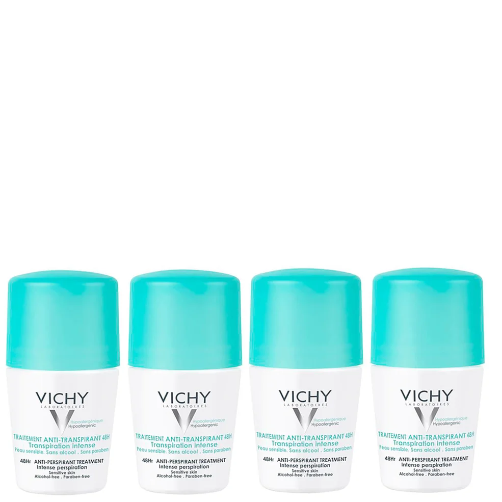VICHY 48 Hour Intensive Anti-Perspirant Roll-on Deodorant Set for Sensitive Skin 4 x 50ml Imagen 1
