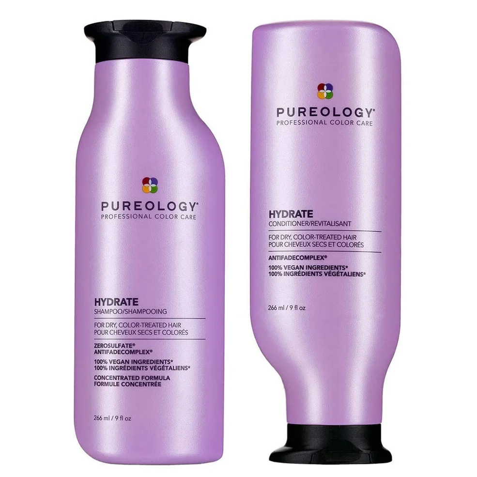Pureology Hydrate Shampoo and Conditioner Moisturising Bundle for Dry Hair, Sulphate Free for a Gentle Cleanse Imagen 1