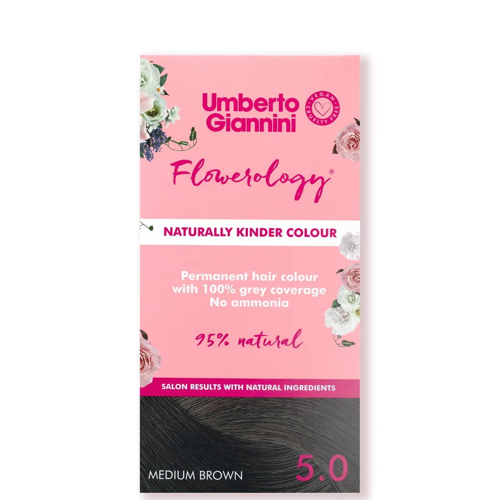Umberto Giannini Flowerology Naturally Kinder Colour - Medium Brown 5.0 195ml Imagen 1
