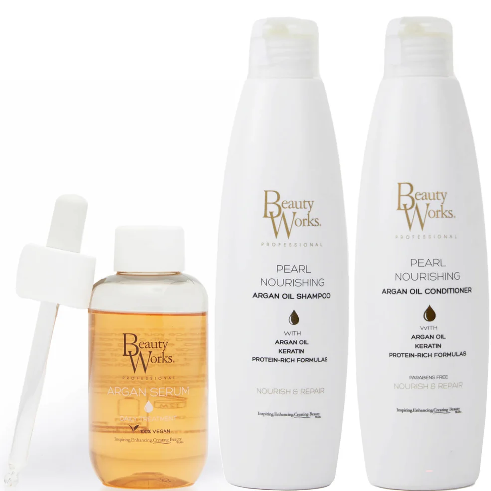 Beauty Works Pearl Nourishing Argan Oil Trio Imagen 1