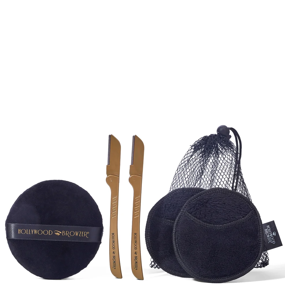 Hollywood Browzer Dermaplaning Facial Kit Duo - Gold Imagen 1