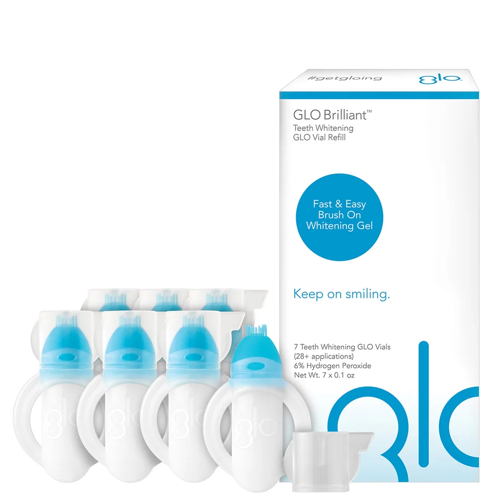 GLO Science GLO Lit Teeth Whitening GLO Vials - 7 GLO Vials and Lip Care Imagen 1