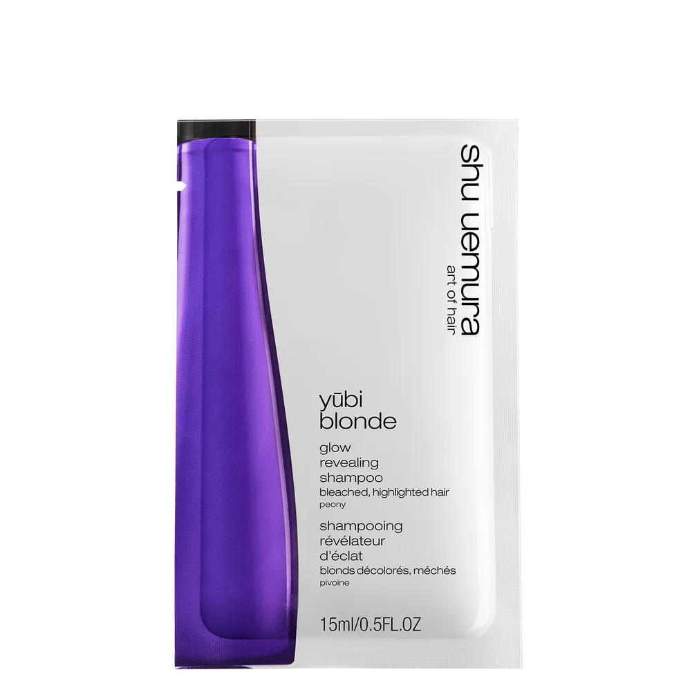 Shu Uemura Art of Hair Yubi Blonde Glow Revealing Shampoo for Bleached, Highlighted Blonde Hair 15ml Imagen 1