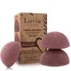 Juego de esponjas konjac Luvia - Arcilla roja